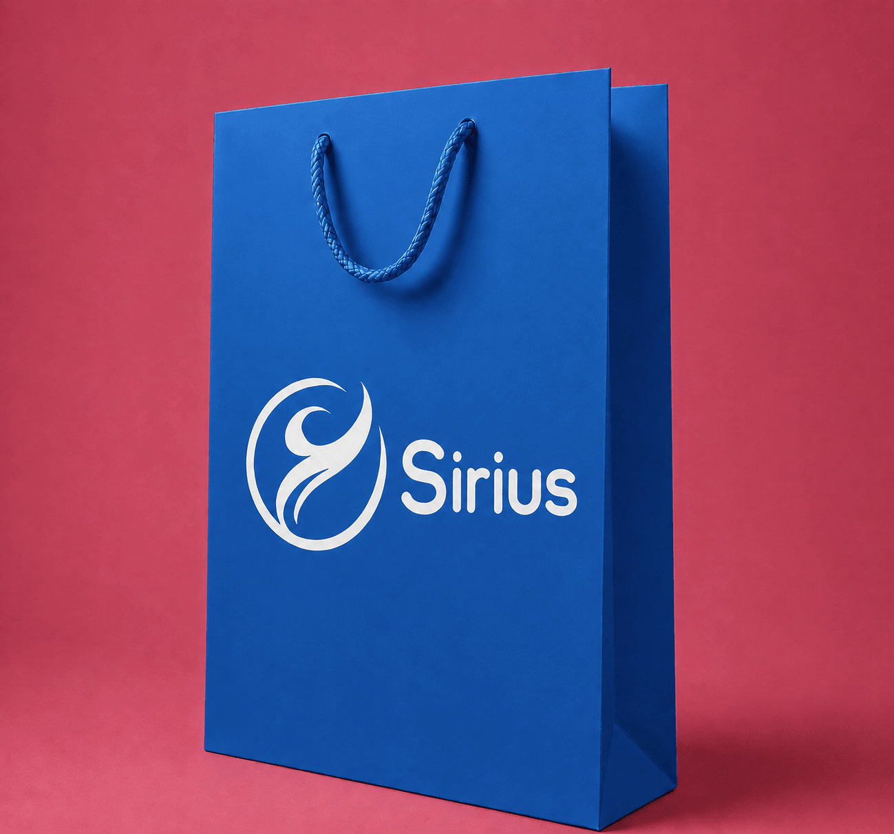 Sirius Ambalaj Mavi Beyaz Logolu Fuar Çantası
